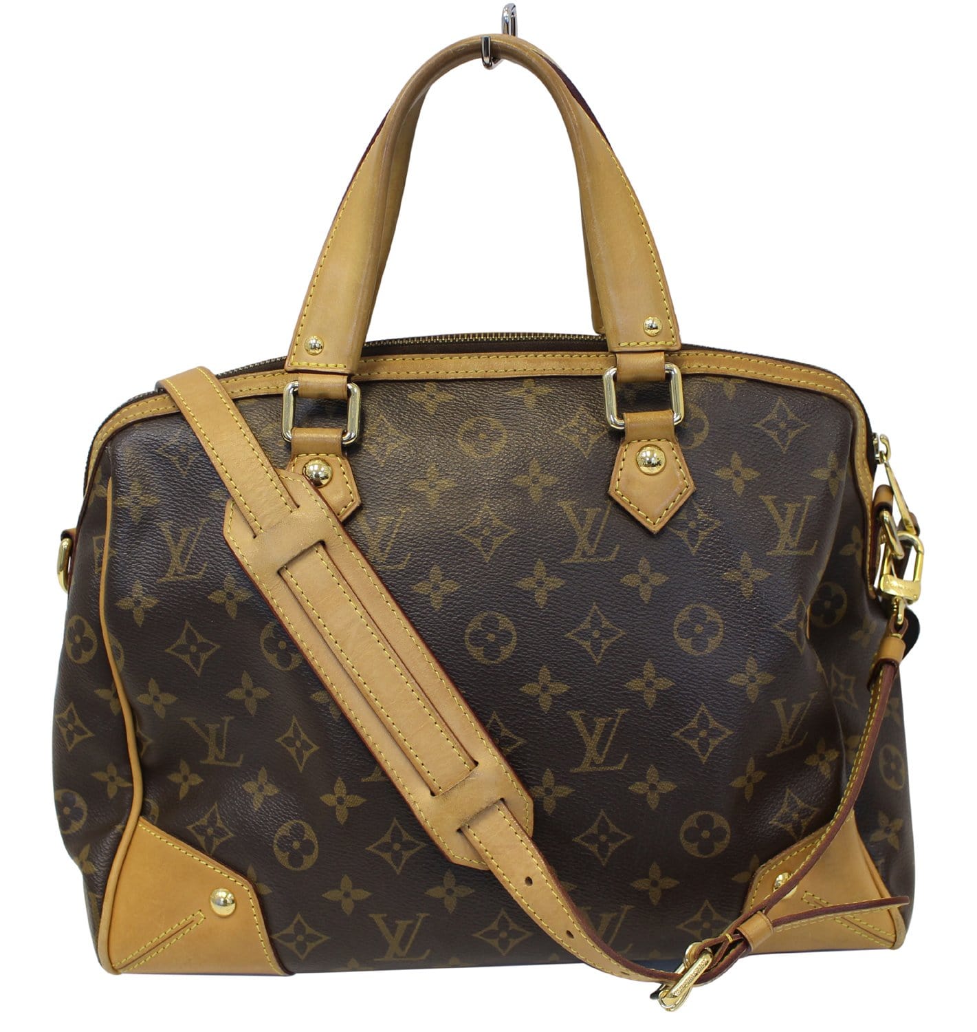 LOUIS VUITTON Monogram Black Brown Retiro Speedy Shoulder Bag Strap  Authentic LV