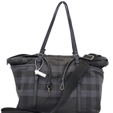 BURBERRY Graceford Tonal Check Diaper Shoulder Bag