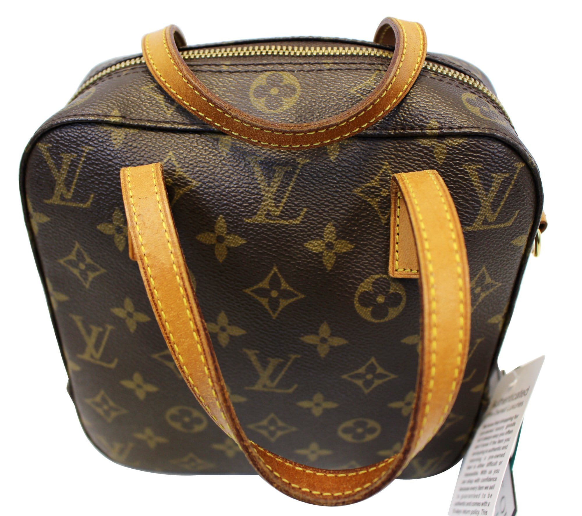 Louis Vuitton Spontini Brown Canvas Shoulder Bag (Pre-Owned)