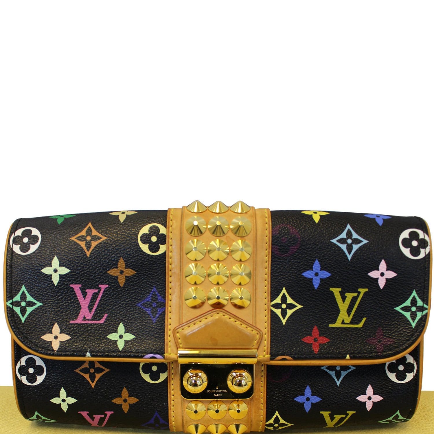 Louis Vuitton Black Multi Color Monogram Clutch Bag at 1stDibs