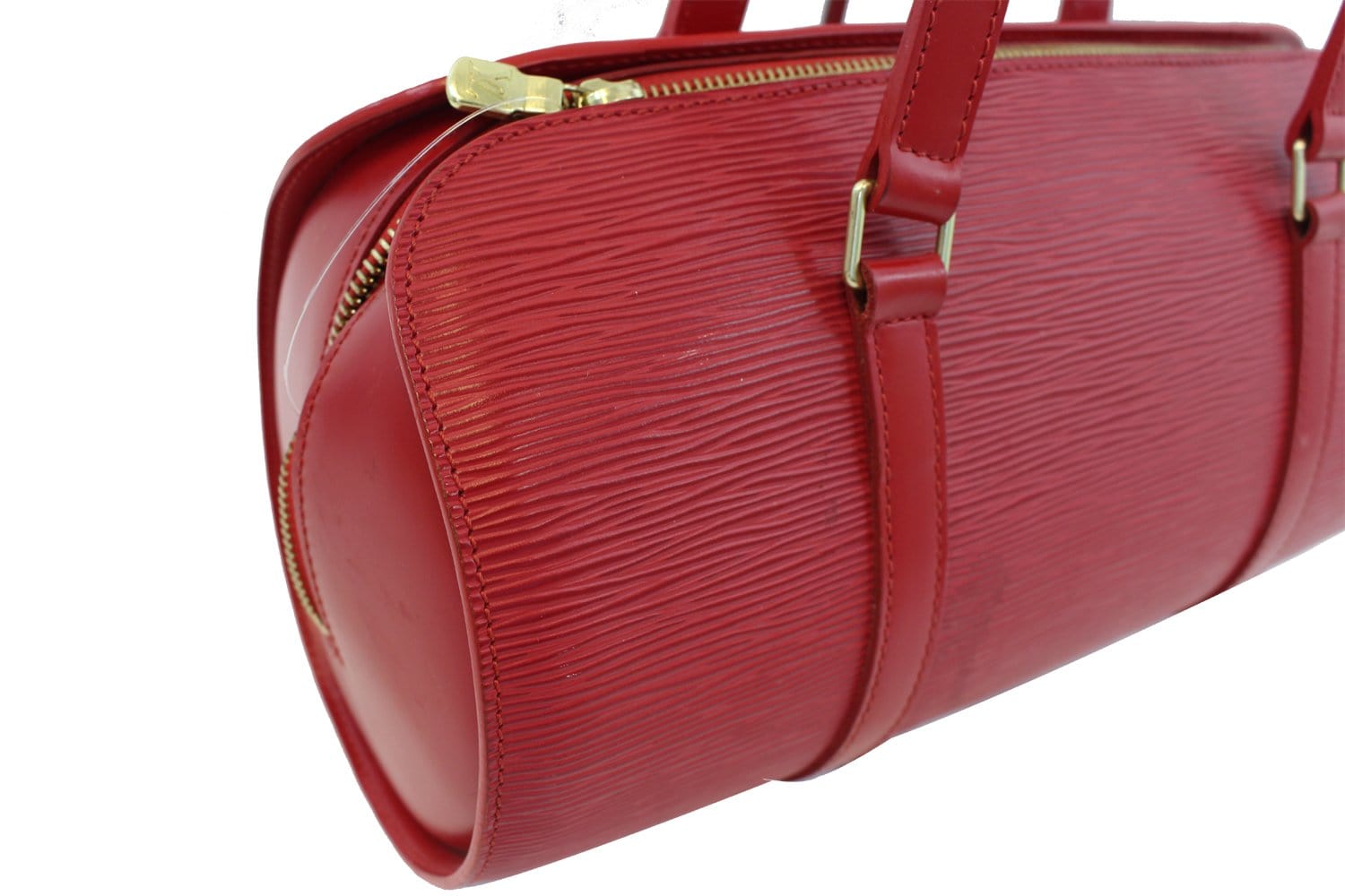 Vintage Louis Vuitton Soufflot Red Epi Leather Ladies Handbag +