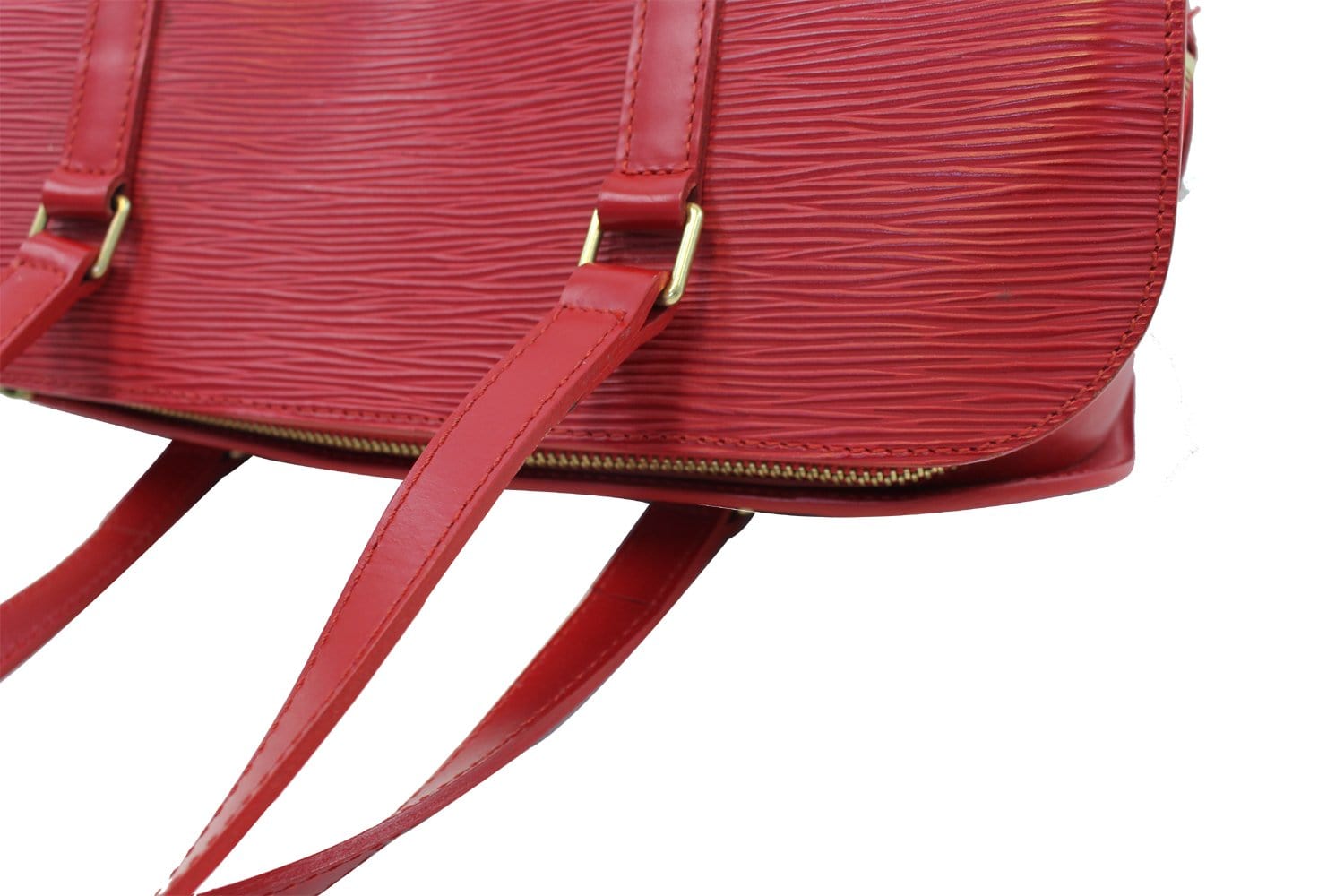 Triangle leather handbag Louis Vuitton Red in Leather - 29231097