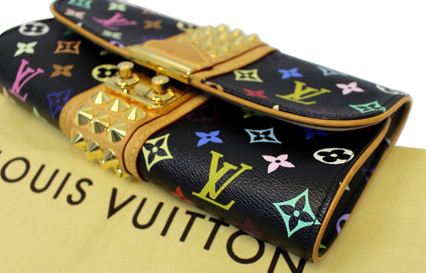 LOUIS VUITTON Black Monogram Multicolore Courtney Clutch Bag