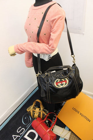 Gucci Britt Hobo Bag - Gucci Hobo Bag Black Leather - shop