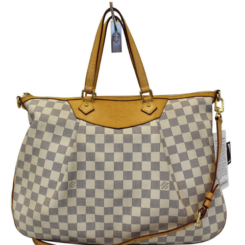 LOUIS VUITTON Damier Azur Siracusa GM Shoulder Handbag