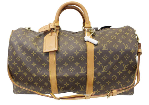 LOUIS VUITTON Monogram Canvas Keepall 50 Bandouliere Bag