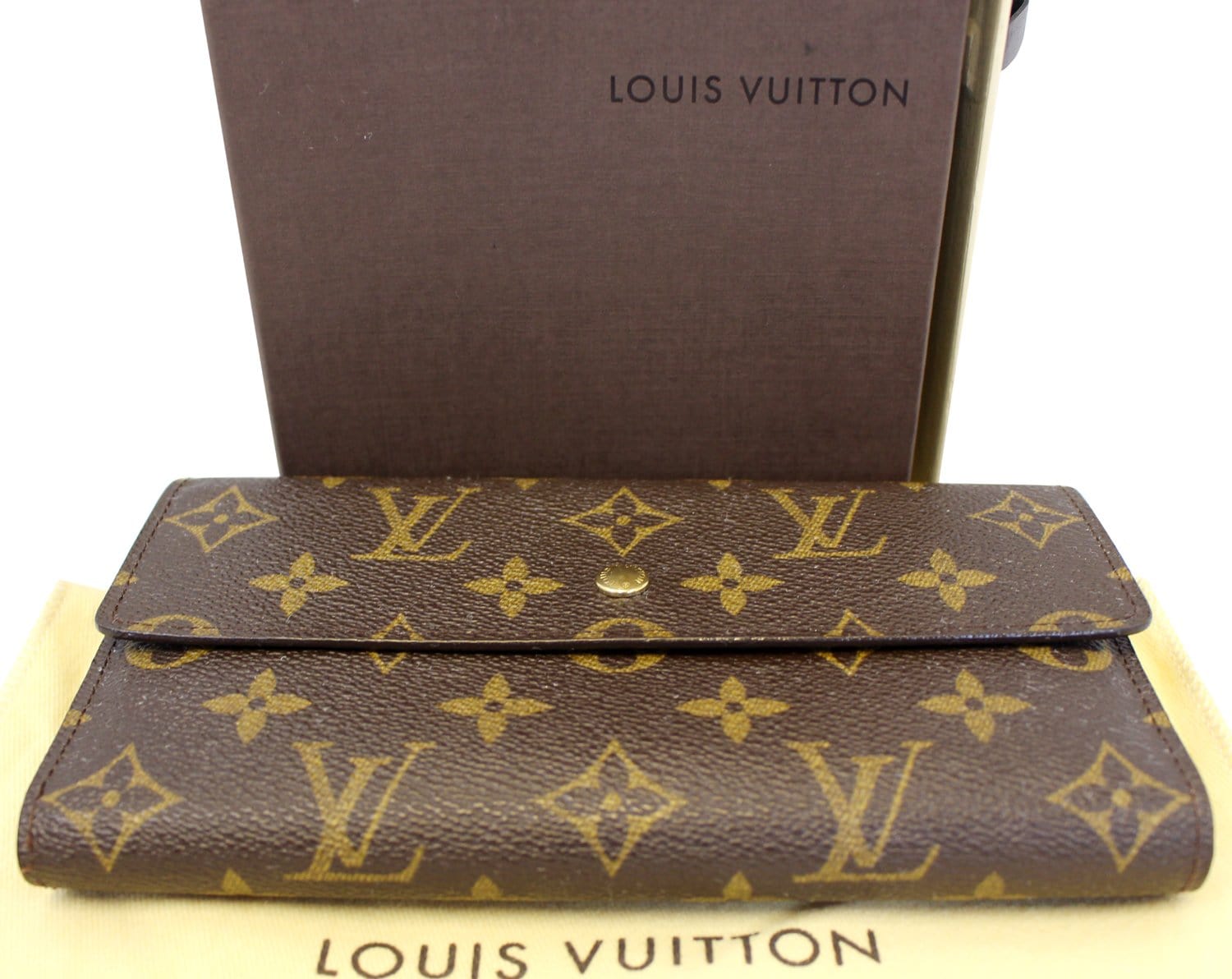 Louis Vuitton Monogram Canvas Porte Monnaie Tresor Wallet (SHF