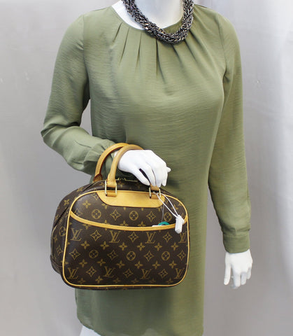 LOUIS VUITTON Monogram Canvas Trouville Boston Travel Handbag