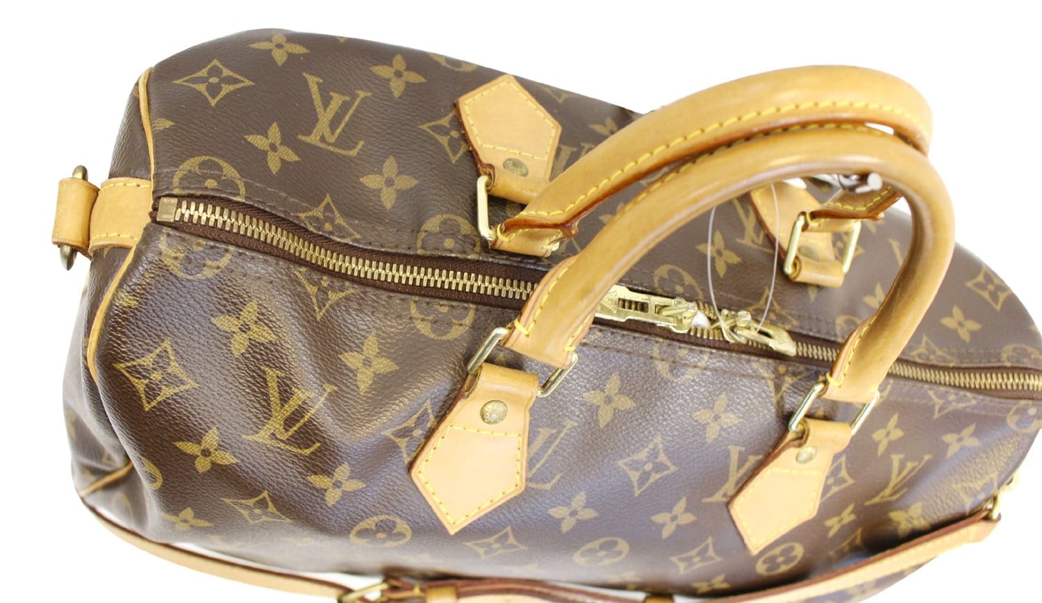 Louis Vuitton Monogram Speedy 35 Bandouliere NM with Luggage Tag