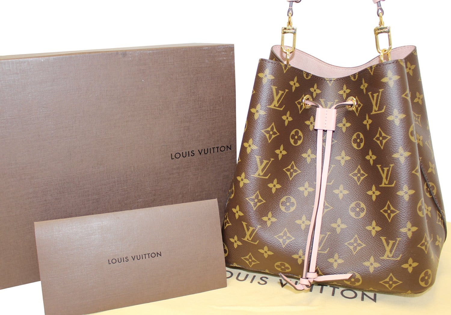 Louis Vuitton Monogram Neo Noe Shoulder Bag Rose Poodle M44022 LV Auth B013A