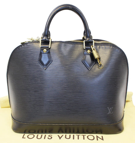 LOUIS VUITTON Epi Leather Alma PM Black Satchel Bag