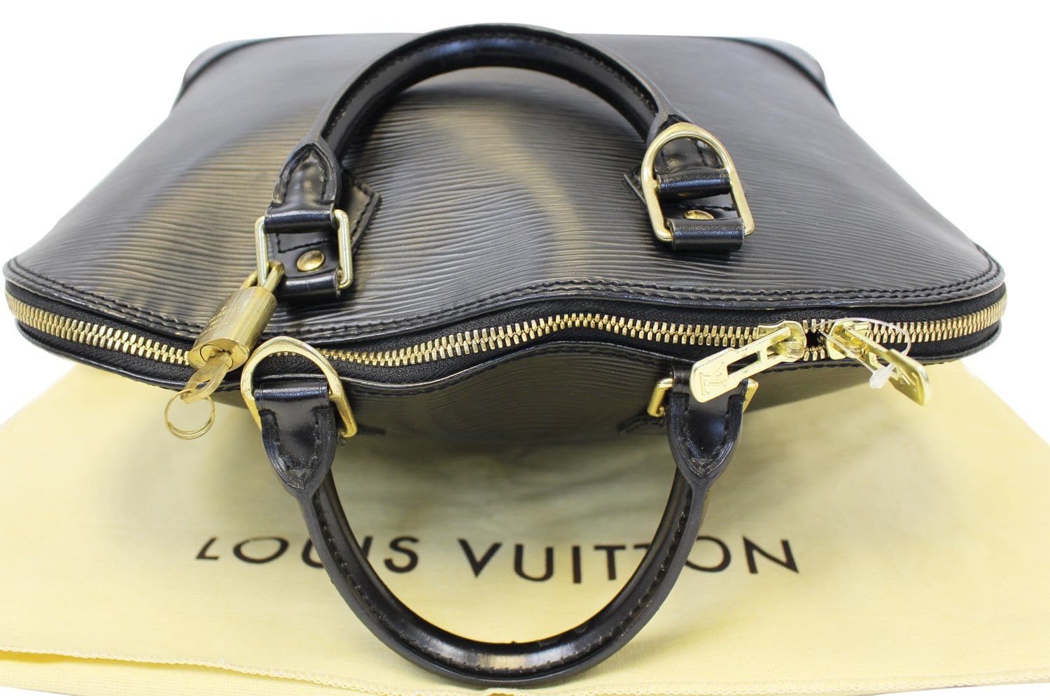 LOUIS VUITTON Epi Leather Alma PM Black Satchel Bag
