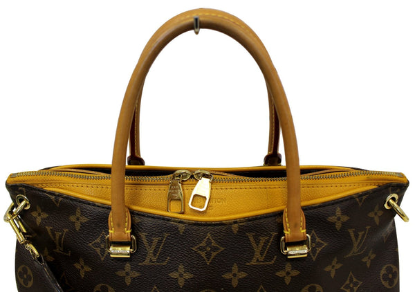 LOUIS VUITTON Safran Monogram Canvas Pallas 2Way Shoulder Bag