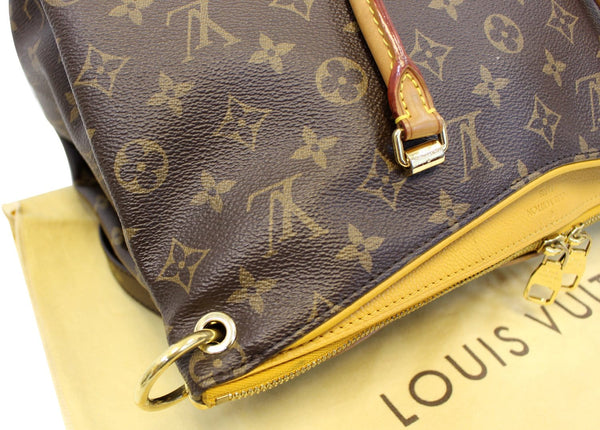 LOUIS VUITTON Safran Monogram Canvas Pallas 2Way Shoulder Bag