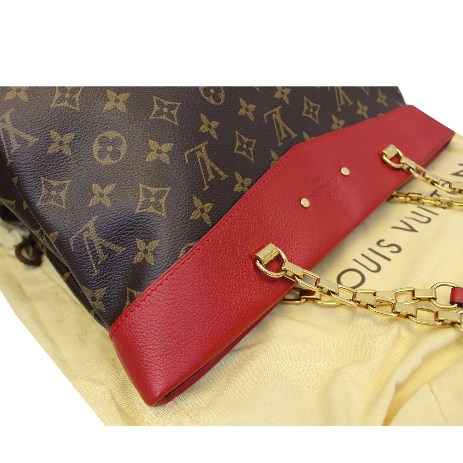 LOUIS VUITTON Cherry Monogram Canvas Pallas Chain Shopper Bag