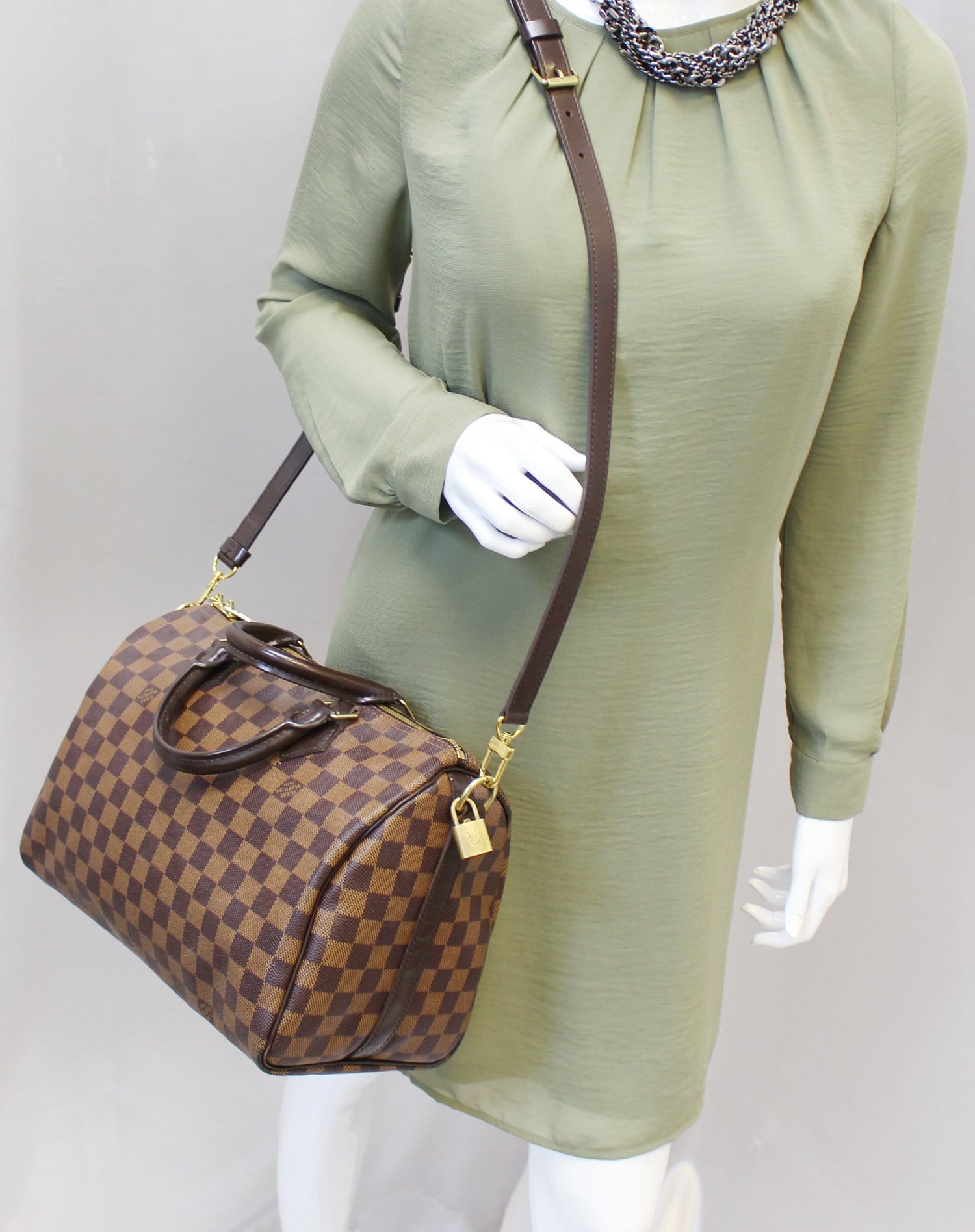 outfit speedy bandouliere 25 damier ebene