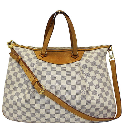 LOUIS VUITTON Damier Azur Siracusa GM Shoulder Handbag