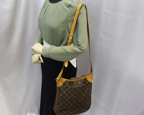 LOUIS VUITTON Monogram Brown Odeon MM Shoulder Bag