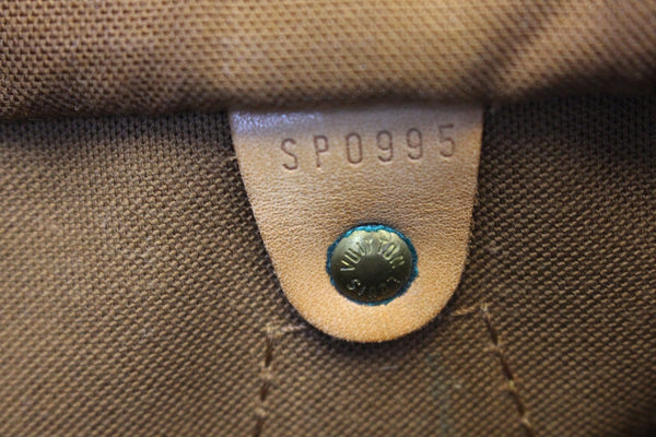 LOUIS VUITTON Monogram Canvas Speedy 35 Brown Satchel Bag
