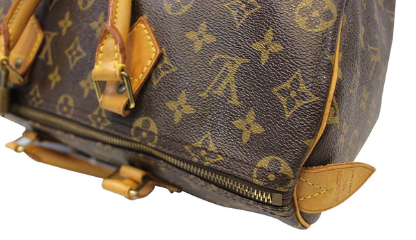 LOUIS VUITTON Speedy 35 Pre Owned Monogram Canvas  Brown Satchel Bag