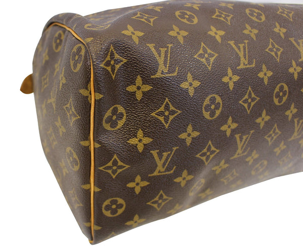 LOUIS VUITTON Monogram Canvas Speedy 35 Brown Satchel Bag