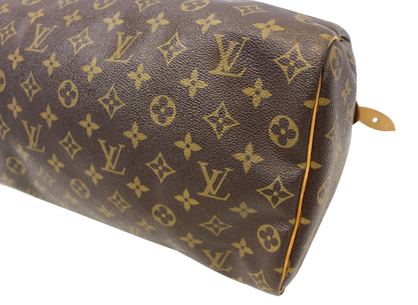 LOUIS VUITTON Monogram Canvas Speedy 35 Brown Satchel Bag