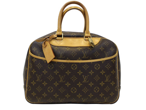 LOUIS VUITTON Monogram Canvas Deauville Brown Satchel Bag