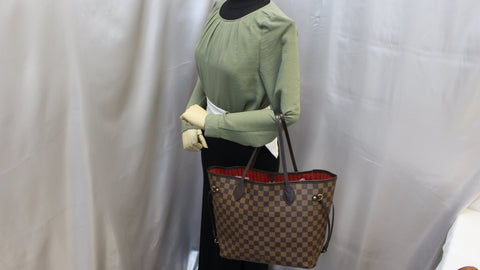 LOUIS VUITTON Damier Ebene Neverfull MM Shoulder Bag