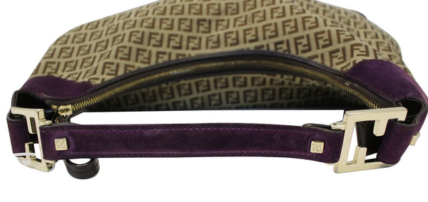 FENDI Forever Beige Monogram Canvas Hobo Bag