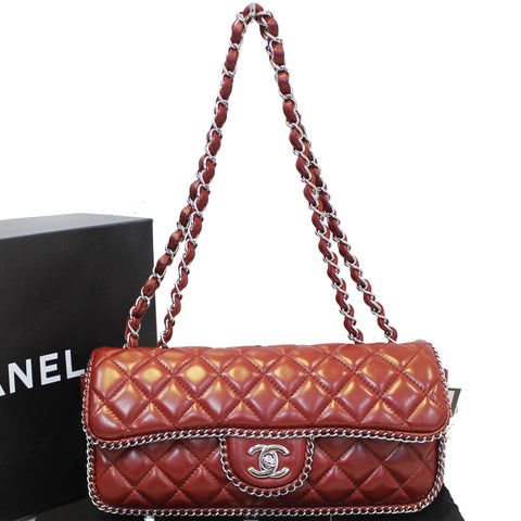 CHANEL Classic Single Flap Chain Around Quilted Lambskin Shoulder Bag