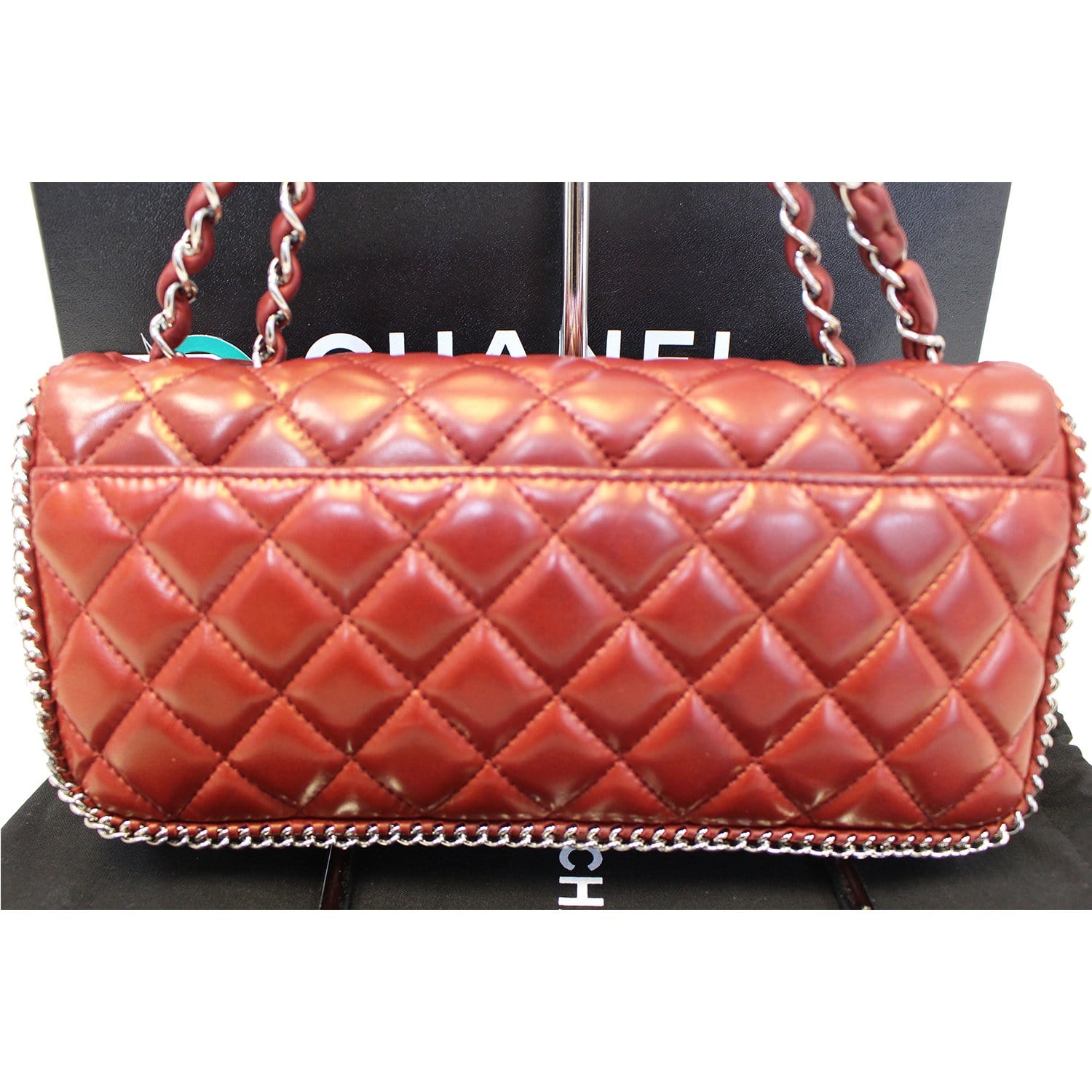 Chanel Red Lambskin Chain Around Maxi Flap Bag at 1stDibs  chanel chain  around maxi, chanel maxi chain around flap bag, chanel chain around maxi bag