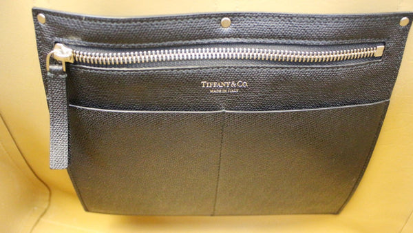 Tiffany & Co Black Textured Reversible Leather Tote Bag