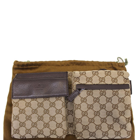 GUCCI Monogram Waist Bum Bag 28566 Brown