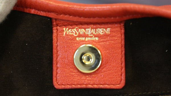 YVES SAINT LAURENT Red Leather St. Tropez Horn Bag - Final Call