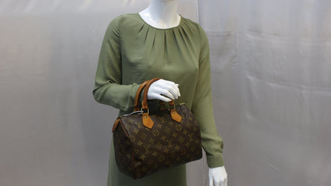 LOUIS VUITTON Monogram Canvas Speedy 25 Satchel Bag