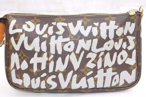 Louis Vuitton Monogram Graffiti Pochette Accessoires Pouch White M92192