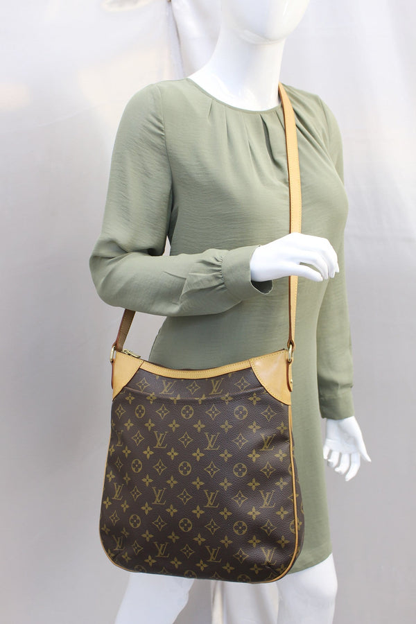 LOUIS VUITTON Monogram Brown Odeon MM Shoulder Bag
