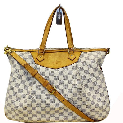 LOUIS VUITTON Damier Azur Siracusa GM Shoulder Handbag