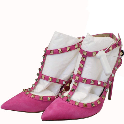 Valentino Garavani Rockstud Ankle Strap Pumps Size 6 - Last Call