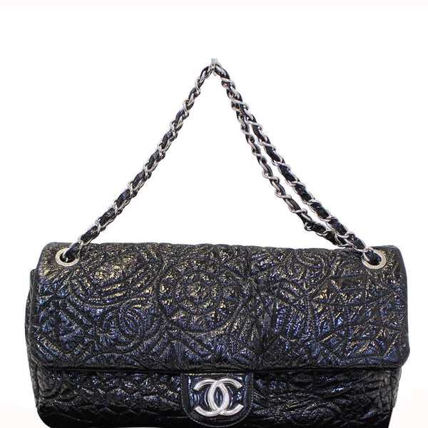 Chanel Single Flap Bag Quilted Pattern Jumbo Black