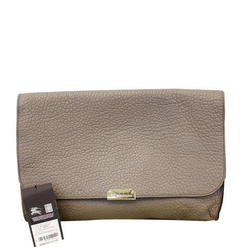 BURBERRY Heritage Sonnet Grain Leather Large Clutch - Sale