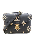 LOUIS VUITTON Metis Pochette Bicolor Empreinte Leather Crossbody Bag Black