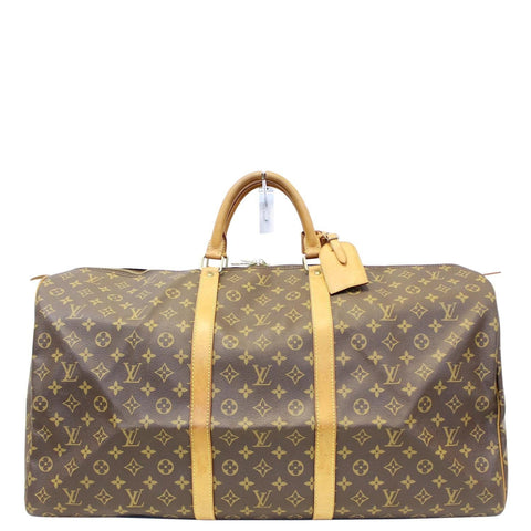 LOUIS VUITTON Monogram Canvas Brown Keepall 60 Travel Bag - Sale