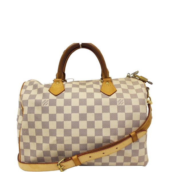 Louis Vuitton Speedy 30 Damier Azur Bandouliere Bag