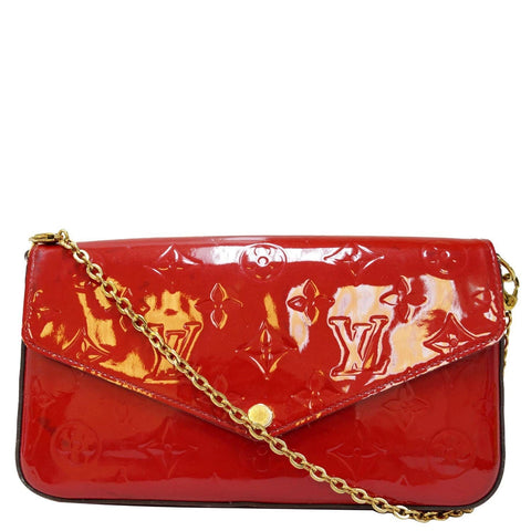 LOUIS VUITTON Cerise Monogram Vernis Pochette Felicie Crossbody Bag