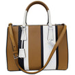 Prada Galleria Bag Striped Saffiano Leather Tote Bag - Front View