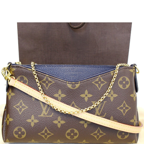 LOUIS VUITTON Pallas Clutch Monogram Canvas Crossbody Bag
