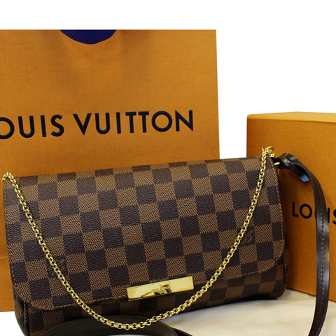 LOUIS VUITTON Favorite MM Damier Ebene Shoulder Crossbody Bag