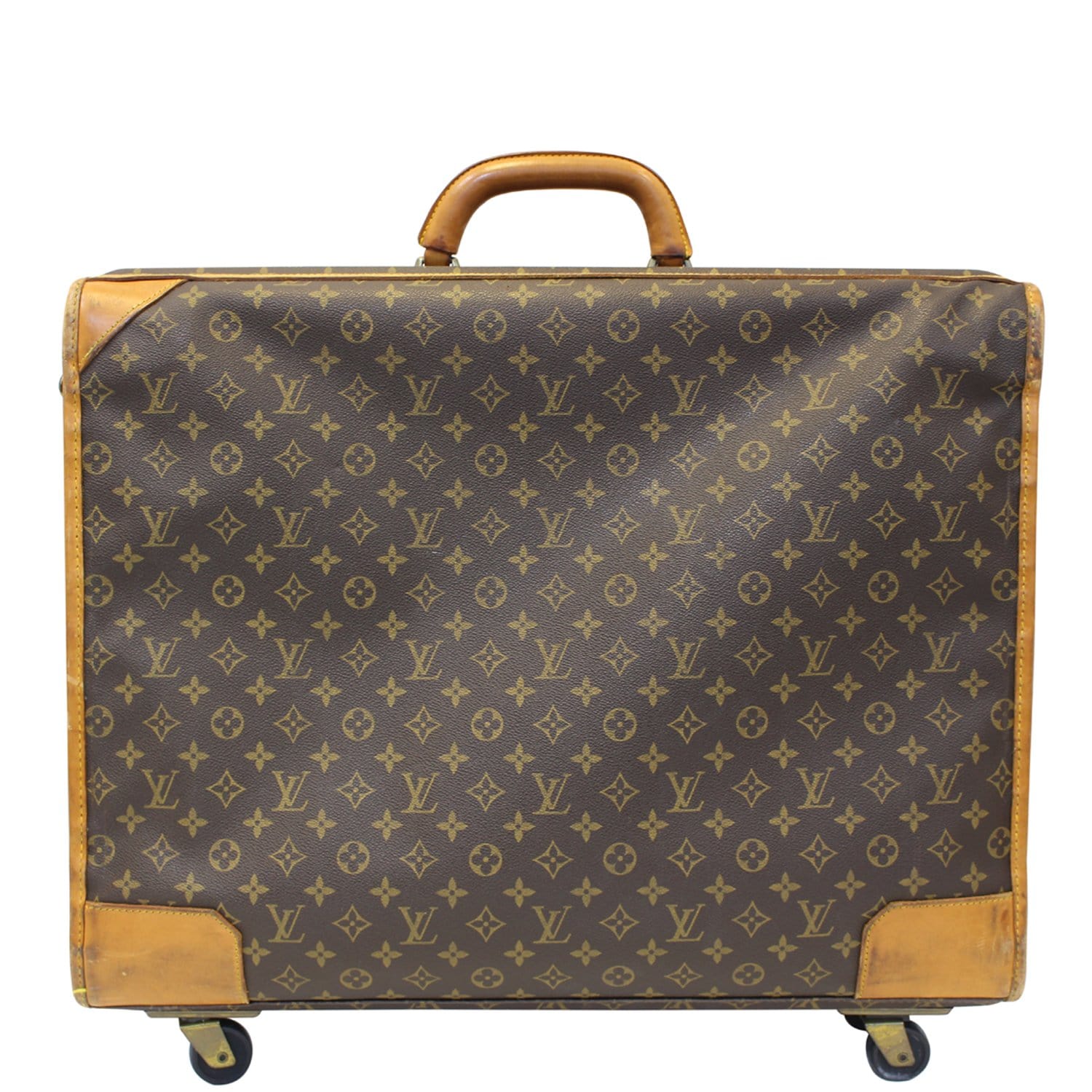 Louis Vuitton antique bags and suitcases are displayed in a