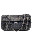 Prada Nappa Shoulder Black Leather Gaufre Flap Bag - Full View 
